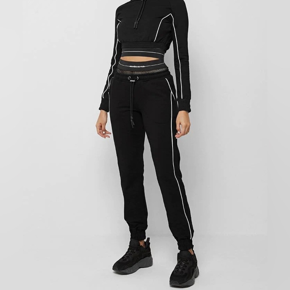 Manière De Voir mesh waist banded joggers